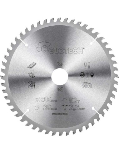 Glotech 0184X30X2,7/1,6/44Z Ga5 - Piła/Tarcza Węglikami Spiek. Do Cięcia Mat. Drewnopochodnych Na Pilarkach Ręcznych