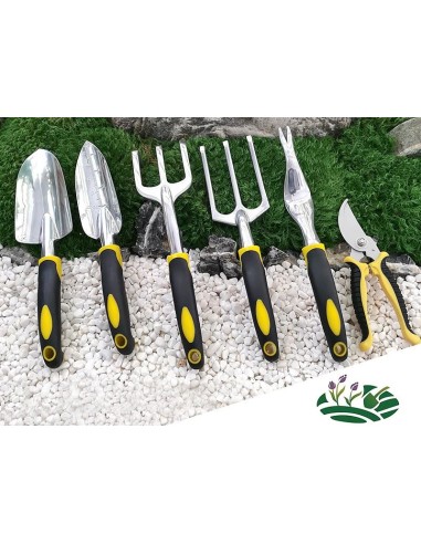 Zestaw Narzędzi Ogrodowych 6Szt Aluminium Z Sekatorem