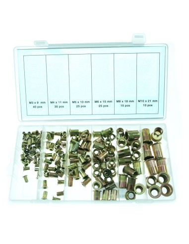 Nitonakrętki M4-M10, 9 - 21 Mm, 150 Sztuk, Stalowe