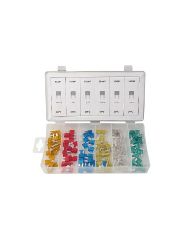 Bezpieczniki Samochodowe Mini 5-30A Zestaw 120Szt.
