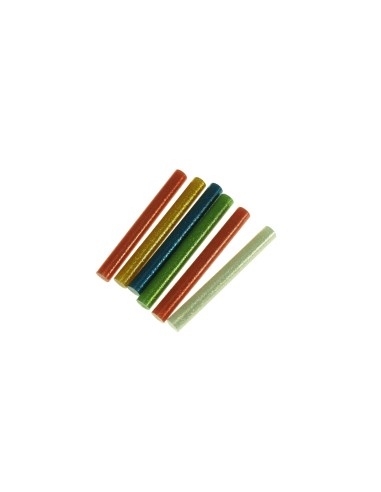 Wkłady Kleju Do Pistoletu Na Gorąco Kolorowe Z Brokatem 6Szt 11X100Mm