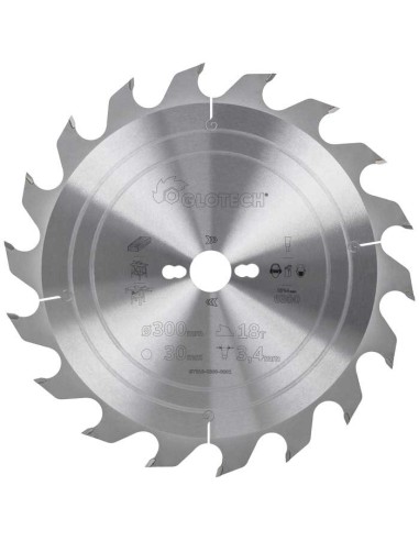Glotech 0350X30X3,6/2,5/26Z Gs20 Otw.combo - Tarcza Węglik. Spiek. Do Cięcia Wzdłużnego Drewna Na Pilarkach Stolikowych