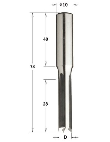 WIERTŁO OSCY. HL D°10 I°28, L°73 S°10X40 Z°4 RH&LH WIERTŁA OSCYLACYJNE DO DREWNA 105 S°10 Z4