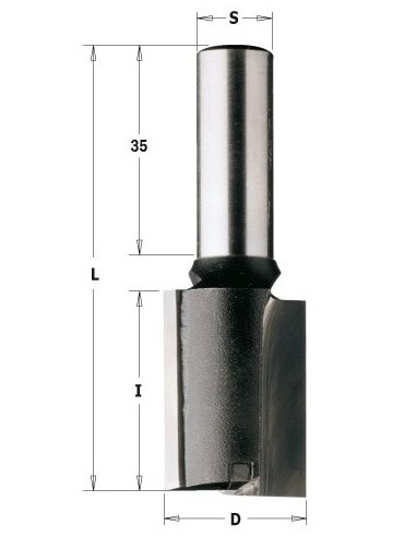 FREZ HW D°14 I°25 L°70, S°10X35 175 FREZY PROSTE VHM Z OSTRZEM WIERCĄCYM