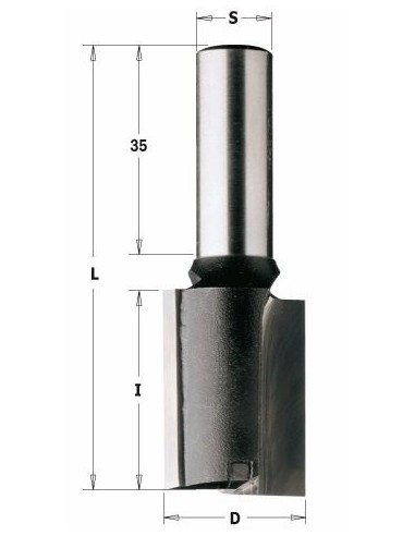 FREZ HW D°20 I°25 L°70, S°10X35 175 FREZY PROSTE VHM Z OSTRZEM WIERCĄCYM