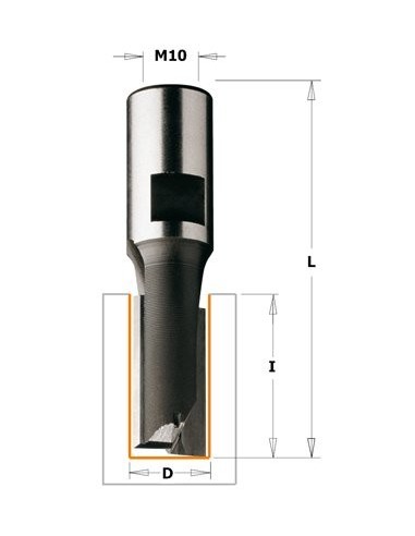 FREZ HW D°10 I°35 L°67, S°M10 Z°2+1 173 | 182 FREZY Z WEWNĘTRZNYM GWINTEM