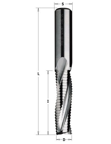 FREZ SPI D°S°12,7 I°38,1, L°88,9 S°12,7 Z°3 OBR. ZGRUBNA FREZY SPIRALNE ZGRUBNE Z3R POZYTYW