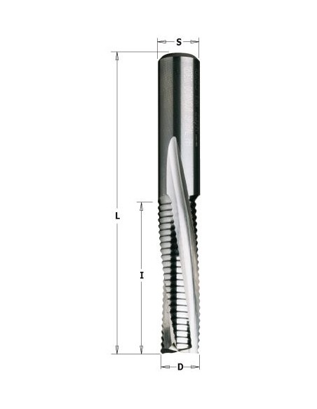 FREZ SPI. D°S°16 I°55 L°110, Z°3 OBR. ZGRUBNA DOWN CUT FREZY SPIRALNE ZGRUBNE Z3R NEGATYW