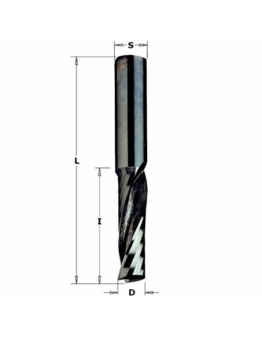 198.FREZ VHM D°08 I°032 L°080 S°08 RH Z1, S°8 FREZY SPIRALNE WYKAŃCZAJĄCE Z1 POZYTYW
