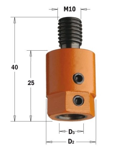 UCHWYT M10 D°19,5 D°10 LH, 302 OPRAWKI DO WIERTEŁ