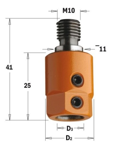 UCHWYT M10 NAKŁ D°19,5 D°10 L, 305 OPRAWKI DO WIERTEŁ