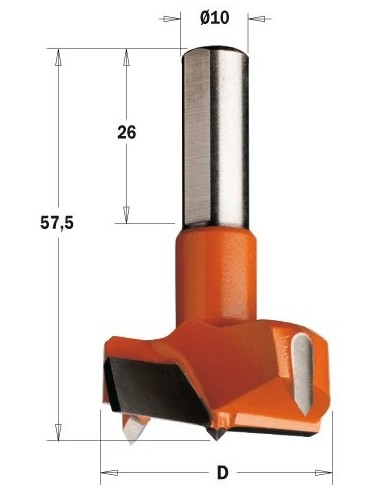 WIERTŁO PUSZKOWE HW, D°18 L°57,5 S°10X26 LH 317 WIERTŁA PUSZKOWE KRÓTKIE S°10X26 L°57,5