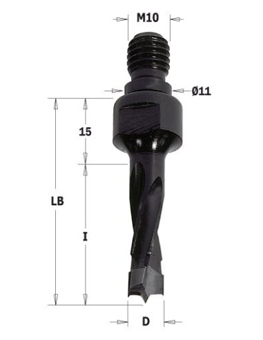 WIERTŁO HW NP GW-TRZP D°10, I°30 LB°45 S°M10/11X4 RH 338 | 339 | 340 WIERTŁA Z GWINTEM M10/11X4 BEZ L S