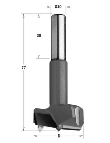WIERTŁO PUSZKOWE HM D°25, L°77 S°10X30 RH 369 | 370 WIERTŁA PUSZKOWE DŁUGIE S°10X26 L°70