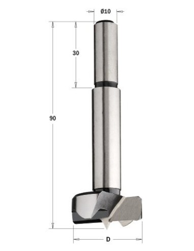 WIERTŁO PUSZKOWE SP RH, D°14 L°90 S°8X30 (UCHWYT CYLINDRYCZNY) 512 WIERTŁA PUSZKOWE DŁUGIE L°90 ZE STALI SP