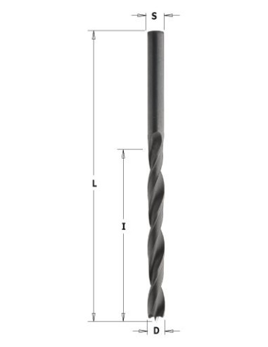 WIERTŁO NP HS D°8 I°75, L°117 S°8 LH 516 WIERTŁA NIEPRZELOTOWE ZE STALI HSS 2 SPIRALE