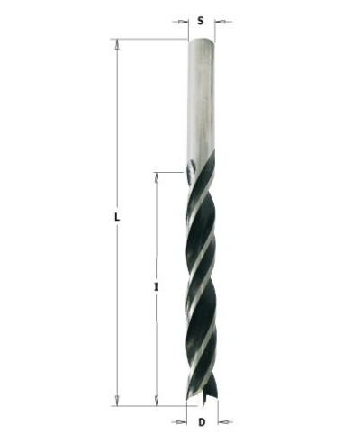 WIERTŁO NP HS D°10 I°84, L°120 S°10 RH (UCHWYT CYLINDRYCZNY) 517 WIERTŁA NIEPRZELOTOWE ZE STALI HSS 4 SPIRALE