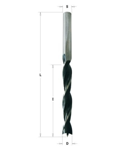 WIERTŁO NP HS D°14 I°97, L°151 S°10 RH (UCHWYT CYLINDRYCZNY) 517 WIERTŁA NIEPRZELOTOWE ZE STALI SP 2 SPIRALE