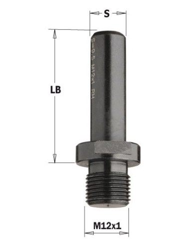 UCHWYT Z GWINTEM S°8X30 L°35, M12X1 509 | 532 | 533 ADAPTER