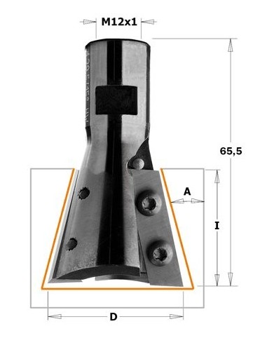 FREZ HW D°39,5 I°31,5 L°65,5, A°15 Z2 644 FREZY POD SYSTEM ARUNDA 15°
