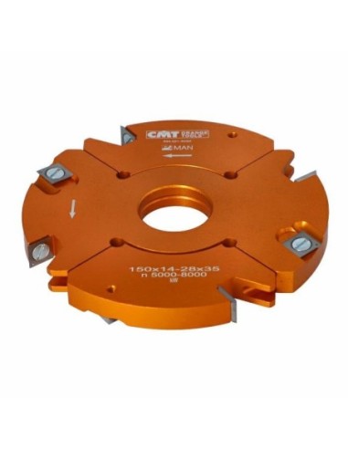 GŁOWICA D°150 I°14-27 F°35, RPM°5000-8000 Z°4+4 MAX.THICK. 54MM ALU 694.021 | 22 GŁOWICE DO ROWKOWANIA