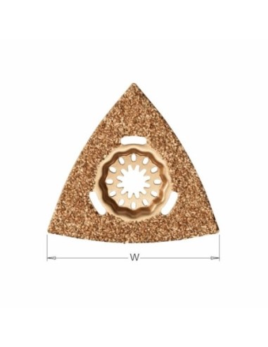 BRZESZCZOT OSCYLACYJNY W°80, TRÓJKĄTNY TARNIK 80 MM Z NASYPEM WĘGLIKOWYM DO NARZĘDZI OSCYLACYJNYCH