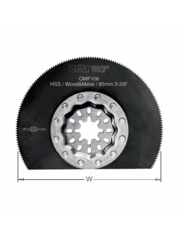 BRZESZCZOT OSCYLACYJNY W°85, K° 0,5 TS° 1,34 TPI°19 5  SZT.. STARLOCK BRZESZCZOT OSCYLACYJNY PROMIENIOWY DO DREWNA I METALU 85 M