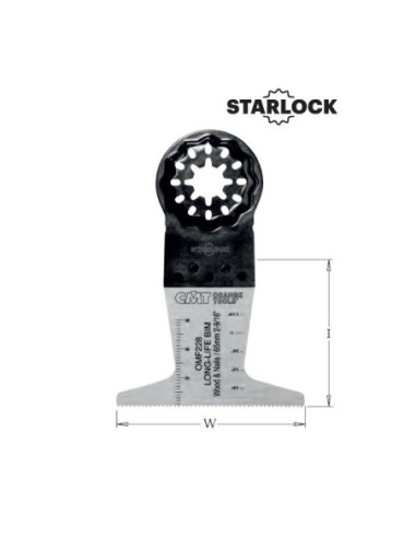 BRZESZCZOT OSCYLACYJNY W°65, I°50 TS° 1,4 TPI°18 1 SZT.. STARLOCK BRZESZCZOT OSCYLACYJNY 65 MM DO CIĘCIA WGŁĘBNEGO W DREWNIE O P