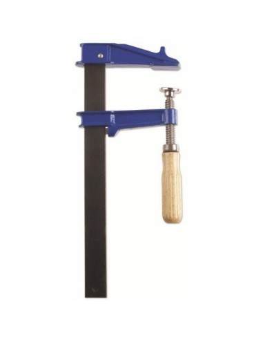 ŚCISK ŚRUBOWY TŁOKOWY PIHER EM-20 CM, MAX. SIŁA NACISKU 900 KG , RAMIĘ 8,5 CM, SZYNA 30X8 MM, RĘKOJEŚĆ DREWNIANA ŚCISKI ŚRUBOWE