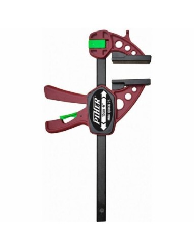 ŚCISK STOLARSKI MINI QUICK 15 CM, MAX. SIŁA NACISKU 75 KG , RAMIĘ 6 CM, SZYNA 13,9X4,4 MM ŚCISKI STOLARSKIE JEDNORĘCZNE MODEL MI