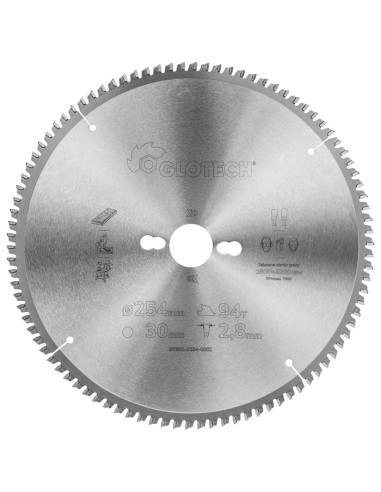 Glotech 0254X30X2,8/2,0/94Z Ga-5 Otw.combo - Tarcza Węglik. Spiek. Do Cięcia Mat. Drewnopochodnych Na Pilarkach Ukosowych / Ukoś