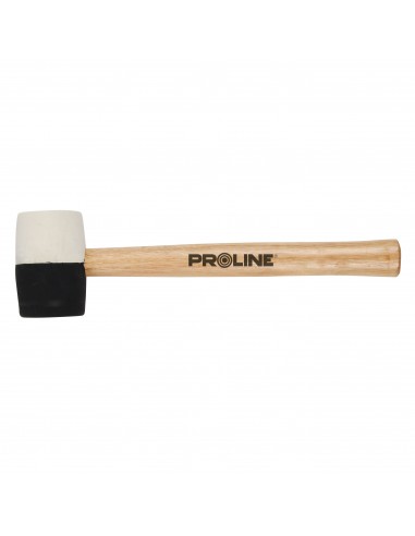MŁOTEK GUMOWY CZARNOBIAŁY 230G DREWNIANY TRZONEK PROLINE