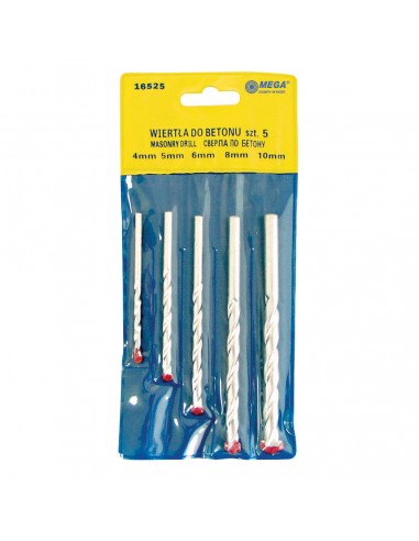 WIERTŁA DO BETONU KPL. SZT.8 (310MM) W ETUI <113108>