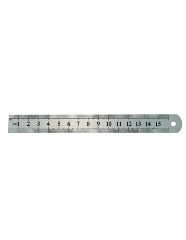 PRZYMIAR STALOWY SZTYWNY, DWUSTRONNIE SKALOWANY 150*18MM
