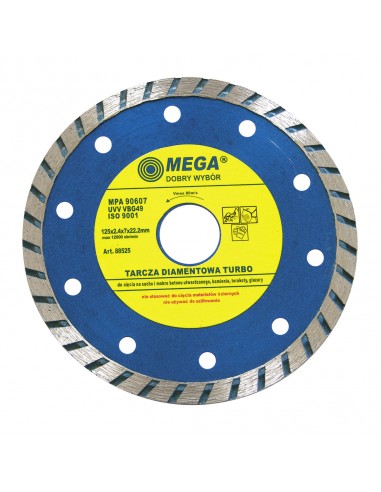 TARCZA DIAMENTOWA TURBO (MAT.BUD) 115*2.2*7.0*22.2