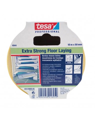 TAŚMA DWUSTRONNA DO WYKŁADZIN EXTRA STRONGMOCNA 10M50MM