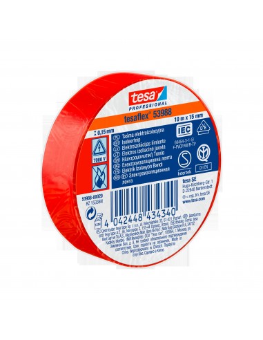 TAŚMA ELEKTROIZOL.7000V PCW 10M15MM CZERWONA (H5394703)