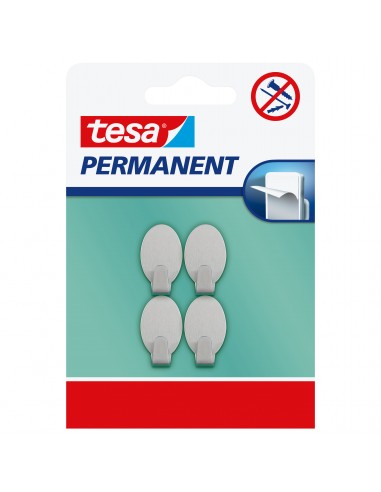 HACZYKI PERMANENTNE 4 SZT. XS, OWALNE, METALOWE