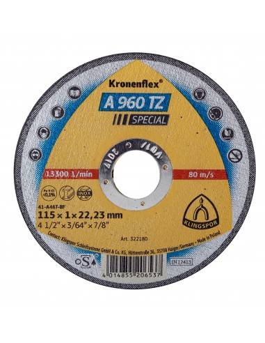 TARCZA DO CIĘCIAINOX,ST,NFE A980TZ 125*0.8*22.2 WYP. SZT.1(PUD)