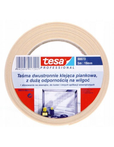 TAŚMA DWUSTR.PIANK.TESAFIX 5M19MM,B.    STAND624030000201