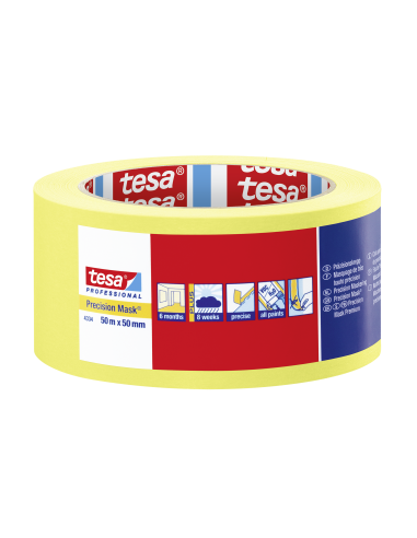 TAŚMA MALAR.PRECYZ.EXTRA CIENKA 0.09MM WASHI 50M50MM,ŻÓŁ
