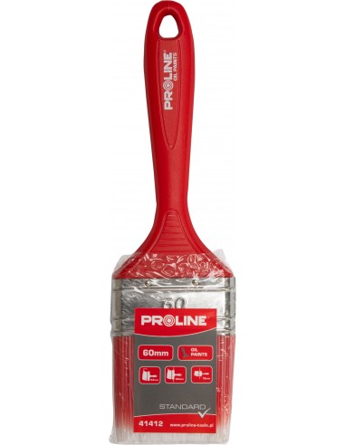 PĘDZEL PŁASKI STANDARD 60MM,RĄCZKA PLASTIK,OLEJ,PROLINE