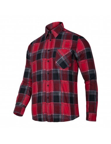 KOSZULA FLANELOWA KRATA CZERWONA, 120G|M2, M, CE, LAHTI