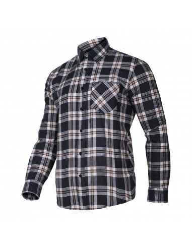 KOSZULA FLANELOWA KRATA GRANATBEŻ., 120G|M2, S, CE, LAHTI