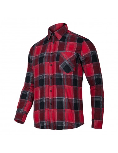 KOSZULA FLANELOWA KRATA CZERWONA, 120G|M2, 2XL, CE, LAHTI