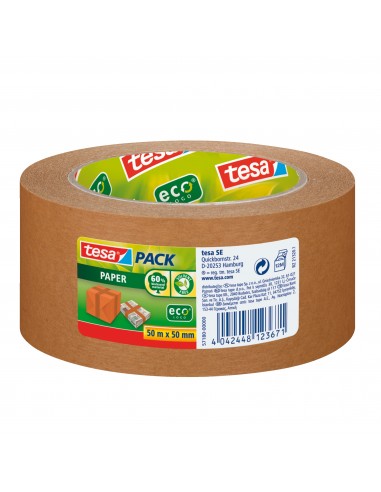 TAŚMA PAKOWA PAPIEROWA 50M50MM, BRĄZOWA